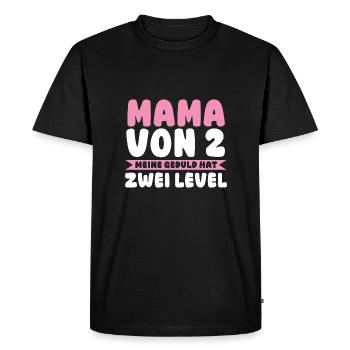 Mom of 2 children - Men's Premium Organic T-Shirt - black - Front - Nico (187cm)