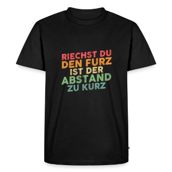 Si vous sentez l’odeur du pet, la distance est trop courte - T-shirt Premium bio Homme - noir - Devant - Nico (187cm)