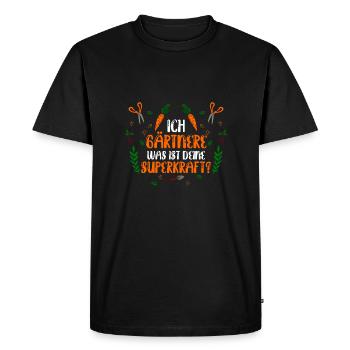 Jardinier Hobby Jardinier Jardin - T-shirt Premium bio Homme - noir - Devant - Nico (187cm)