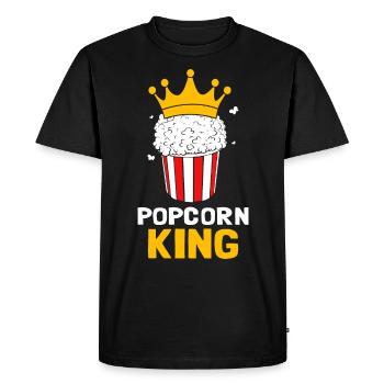 Popcorn Roi - T-shirt Premium bio Homme - noir - Devant - Nico (187cm)