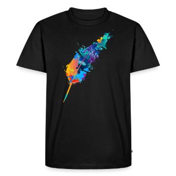 ressort - T-shirt Premium bio Homme - noir - Devant - Nico (187cm)