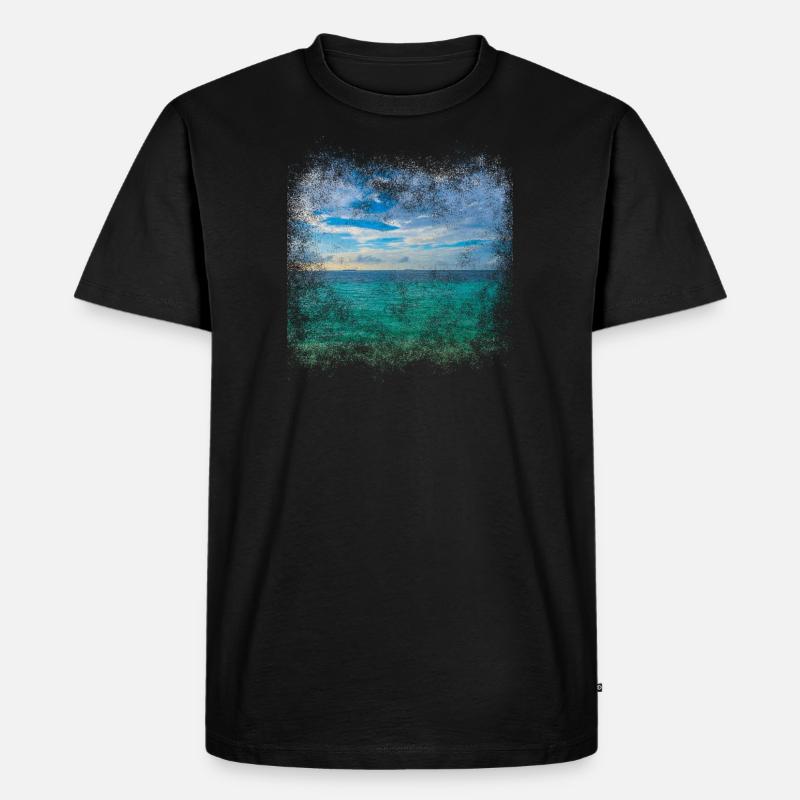 Malediven Inseln Meer - Männer Premium Bio T-Shirt - Schwarz