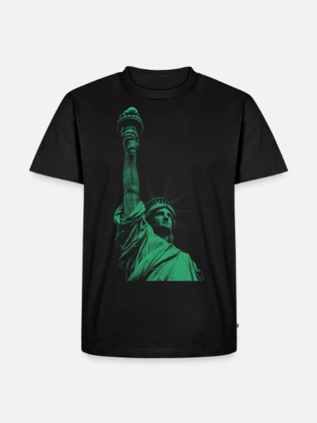 Freiheitsstatue - Männer Premium Bio T-Shirt - Schwarz