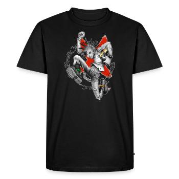 Punk 'n' Roll - Slan Beer - Men's Premium Organic T-Shirt - black - Front - Nico (187cm)