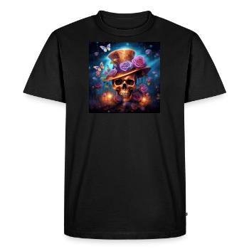 TÊTE DE MORT SKULL FANTASTIC - T-shirt Premium bio Homme - noir - Devant - Nico (187cm)