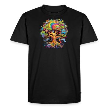 ARBRE DE VIE ZEN - T-shirt Premium bio Homme - noir - Devant - Nico (187cm)