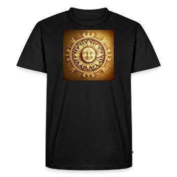 SOLEIL CENTRAL HAPPY - Men's Premium Organic T-Shirt - black - Front - Nico (187cm)