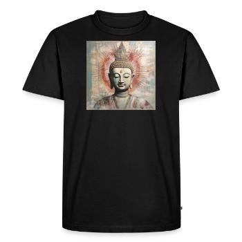 BUDDHA ZEN MEDITATION - Men's Premium Organic T-Shirt - black - Front - Nico (187cm)