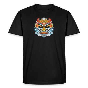 MASQUE BALINAIS INDONESIE - T-shirt Premium bio Homme - noir - Devant - Nico (187cm)