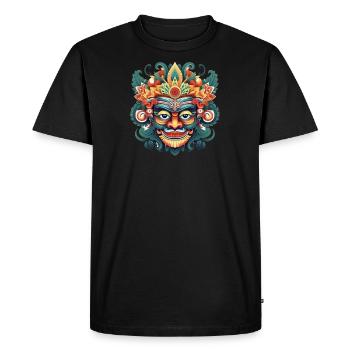 MASQUE BALINAIS INDONESIE - T-shirt Premium bio Homme - noir - Devant - Nico (187cm)