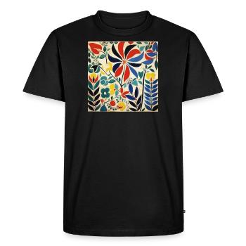 FLOWER BOUQUET - Men's Premium Organic T-Shirt - black - Front - Nico (187cm)