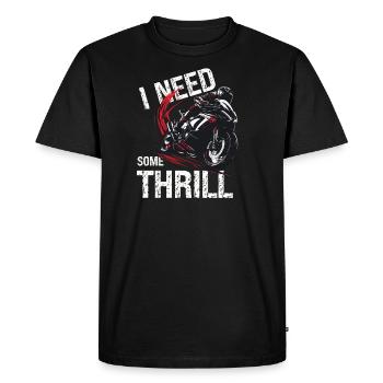 Freedom Trail: Biker Soul, Gift - Men's Premium Organic T-Shirt - black - Front - Nico (187cm)