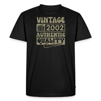 Authentic 2002 Millésime 2002 - Vintage 2002 Rétro - T-shirt Premium bio Homme - noir - Devant - Nico (187cm)
