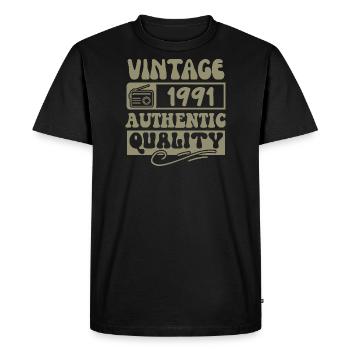 Authentic 1991 Millésime 1991 - Vintage 1991 Rétro - T-shirt Premium bio Homme - noir - Devant - Nico (187cm)