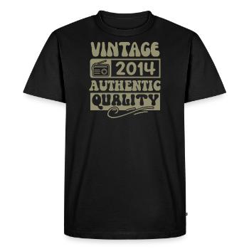 Authentic 2014 Vintage 2014 - Vintage 2014 Retro - Men's Premium Organic T-Shirt - black - Front - Nico (187cm)