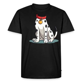 Costume dalmatien Propriétaire de chien Carnaval - T-shirt Premium bio Homme - noir - Devant - Nico (187cm)