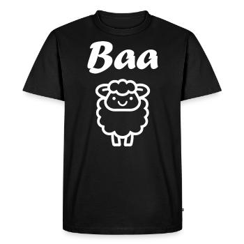 sheep - Men's Premium Organic T-Shirt - black - Front - Nico (187cm)