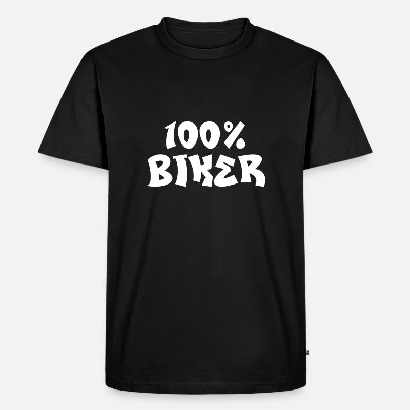 100% Biker - Männer Premium Bio T-Shirt - Schwarz