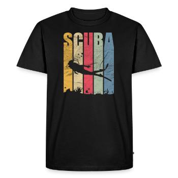 Plongée Vintage pour plongeur amusant - T-shirt Premium bio Homme - noir - Devant - Nico (187cm)