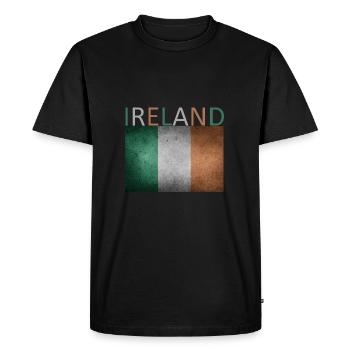 Ireland flag - art design - Men's Premium Organic T-Shirt - black - Front - Nico (187cm)