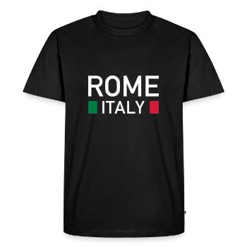 Rome, Italy (two squares) - Men's Premium Organic T-Shirt - black - Front - Nico (187cm)