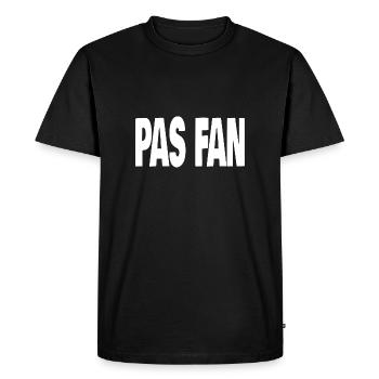 pas fan - T-shirt Premium bio Homme - noir - Devant - Nico (187cm)