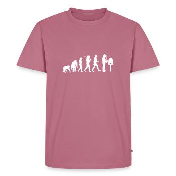 Evolution Imker Geschenk Shirt - Männer Premium Bio T-Shirt - Mauve - Vorne - Nico (187cm)