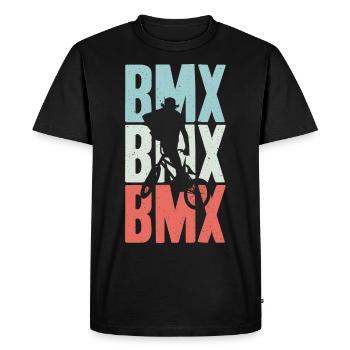 BMX vintage et rétro - T-shirt Premium bio Homme - noir - Devant - Nico (187cm)