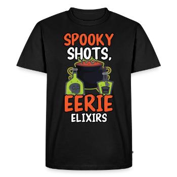 Spooky Shots Scary Elixirs Bartender Hallow - Men's Premium Organic T-Shirt - black - Front - Nico (187cm)