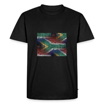 South Africa - art design - Men's Premium Organic T-Shirt - black - Front - Nico (187cm)