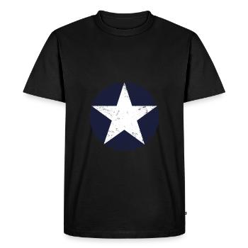 us air force star vintage - Men's Premium Organic T-Shirt - black - Front - Nico (187cm)