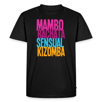 Mambo Bachata Kizomba Sensuelle - Chemises de nuit - T-shirt Premium bio Homme - noir - Devant - Nico (187cm)