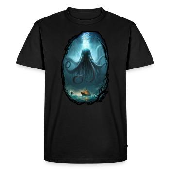 Octopus Octopus Octopus Watercolor Ocean Sea - Men's Premium Organic T-Shirt - black - Front - Nico (187cm)