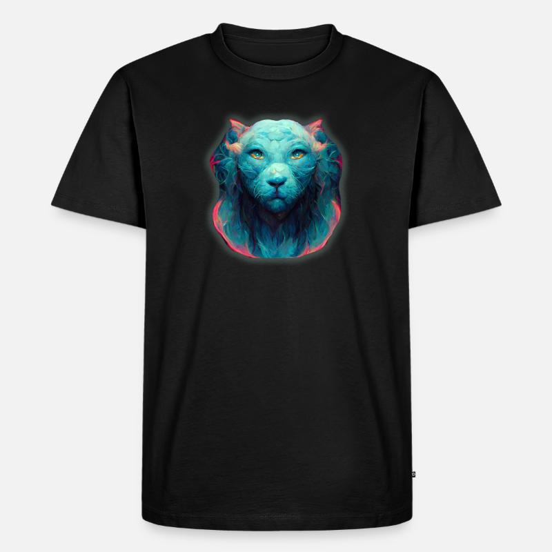 LÖWE - Männer Premium Bio T-Shirt - Schwarz