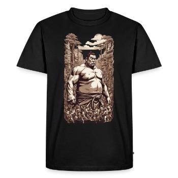 Sumo Rikishi Pride Strength Martial Arts Design - Men's Premium Organic T-Shirt - black - Front - Nico (187cm)