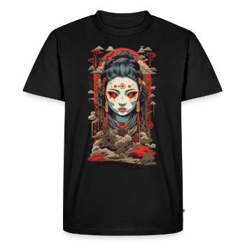 Rétro Oni esthétique Japon effrayant Art Design - T-shirt Premium bio Homme - noir - Devant - Nico (187cm)