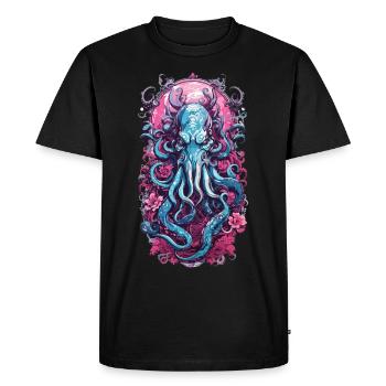 Occult Kraken Monster Halloween Goth Design - Men's Premium Organic T-Shirt - black - Front - Nico (187cm)