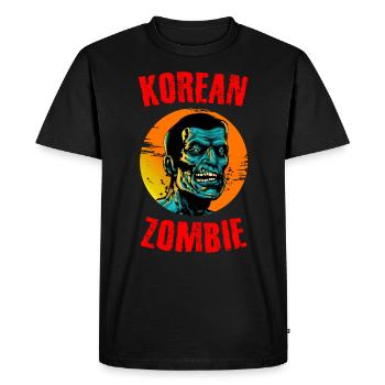 Zombies coréens Horreur Halloween Cadavre de morts-vivants - T-shirt Premium bio Homme - noir - Devant - Nico (187cm)