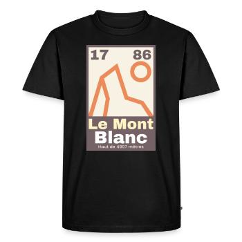 Le Mont Blanc Design - Männer Premium Bio T-Shirt - Schwarz - Vorne - Nico (187cm)