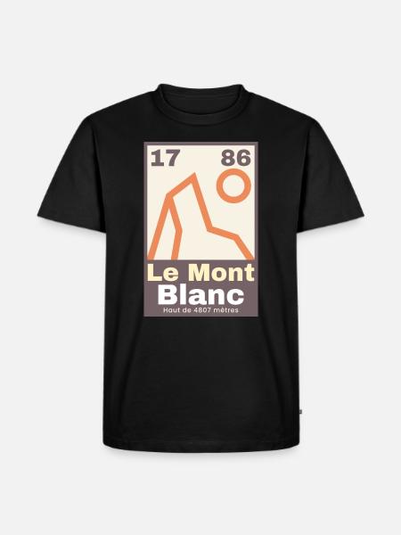 Le Mont Blanc design - Men's Premium Organic T-Shirt - black