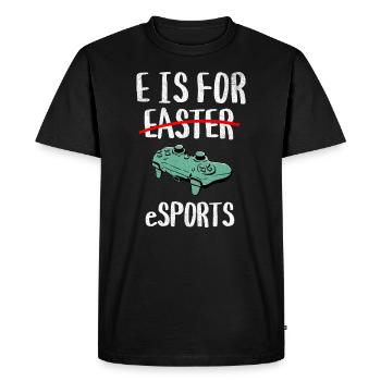 E stands for eSports - Happy Easter - Men's Premium Organic T-Shirt - black - Front - Nico (187cm)