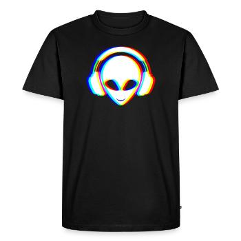 EDM - Electronic Dance Music - Alien - Men's Premium Organic T-Shirt - black - Front - Nico (187cm)