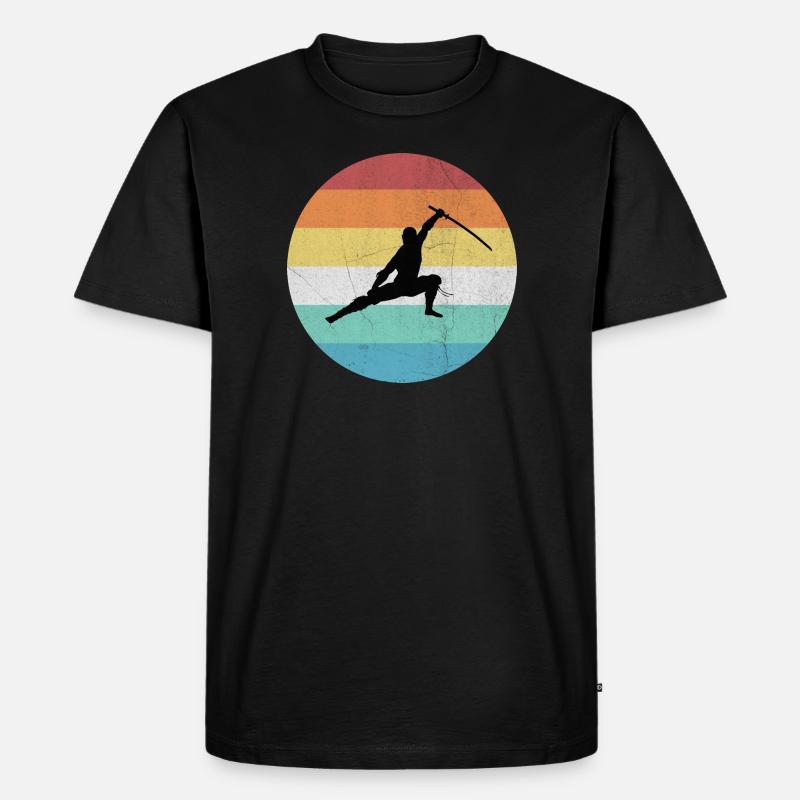 Ninja - Männer Premium Bio T-Shirt - Schwarz