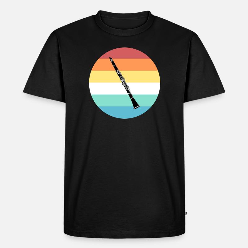 Klarinette - Männer Premium Bio T-Shirt - Schwarz