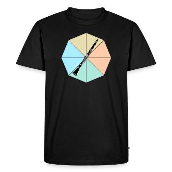 clarinette - T-shirt Premium bio Homme - noir - Devant - Nico (187cm)