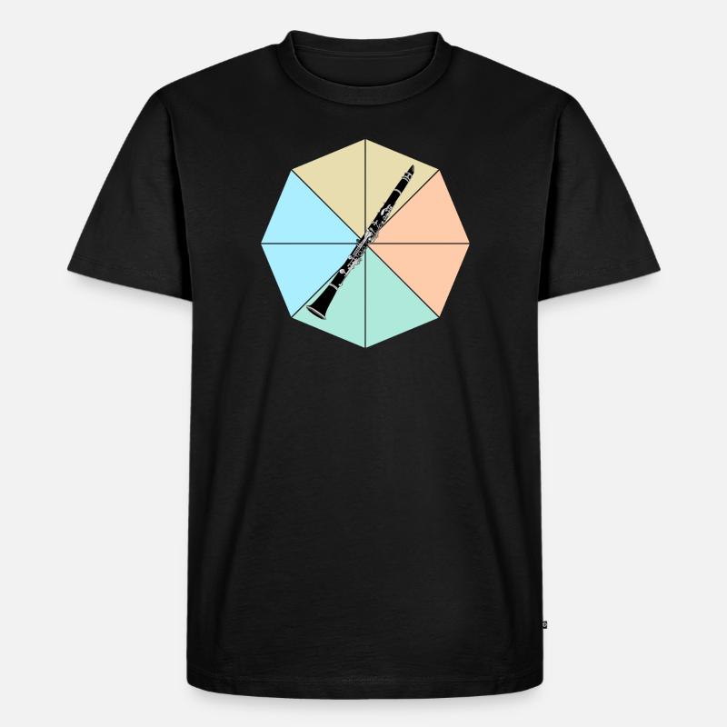 Klarinette - Männer Premium Bio T-Shirt - Schwarz
