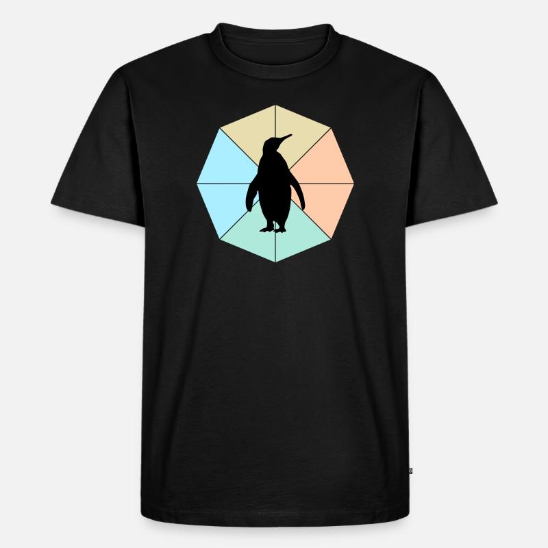 Pinguin - Männer Premium Bio T-Shirt - Schwarz