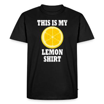 Limonade au jus de citron et aux agrumes - T-shirt Premium bio Homme - noir - Devant - Nico (187cm)
