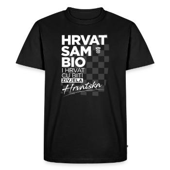 Hrvatska T-Shirt Croatie T-Shirt Croatie T-Shirt - T-shirt Premium bio Homme - noir - Devant - Nico (187cm)