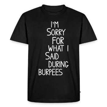 burpees - T-shirt Premium bio Homme - noir - Devant - Nico (187cm)